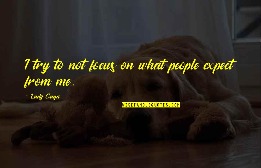 Inspiring Armenian Quotes By Lady Gaga: I try to not focus on what people