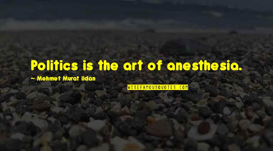 Inspiring Driving Quotes By Mehmet Murat Ildan: Politics is the art of anesthesia.