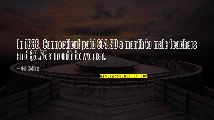 Inspiring Evening Quotes By Gail Collins: In 1838, Connecticut paid $14.50 a month to Inspiring Evening Quotes By Gail Collins: In 1838, Connecticut paid $14.50 a month to