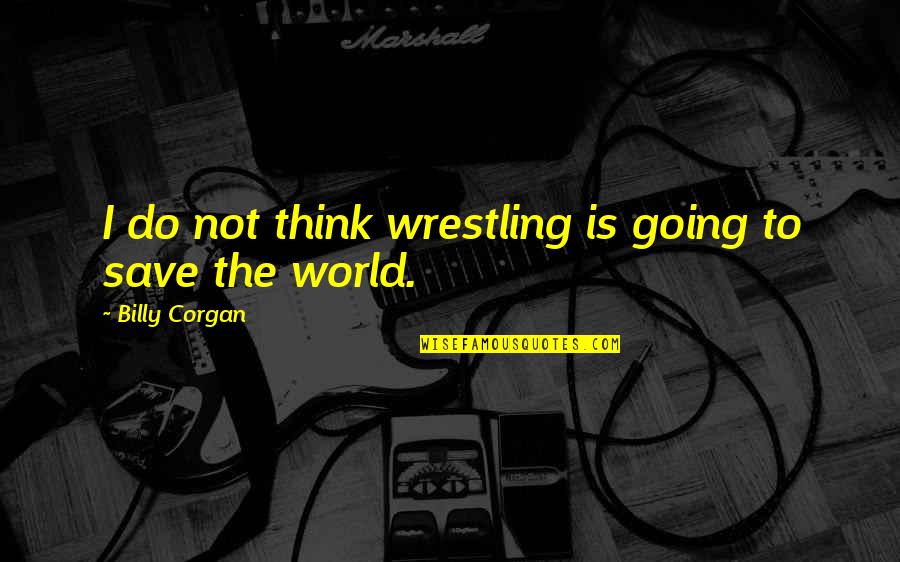Inspiring Funny Quotes By Billy Corgan: I do not think wrestling is going to