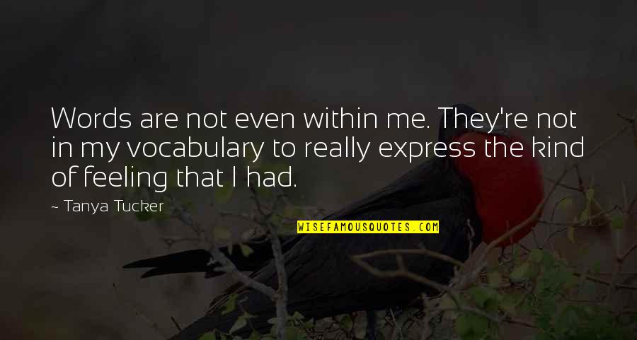 Inspiring Helping Others Quotes By Tanya Tucker: Words are not even within me. They're not