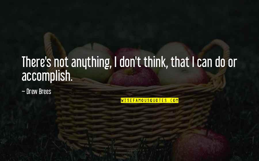Inspiring Shoppers Quotes By Drew Brees: There's not anything, I don't think, that I
