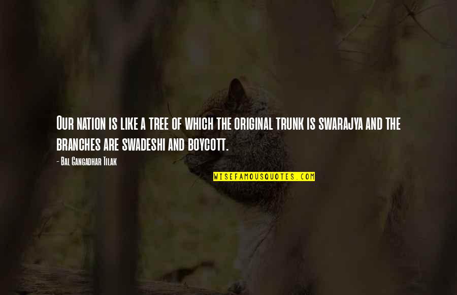 Inspiring Tree Quotes By Bal Gangadhar Tilak: Our nation is like a tree of which Inspiring Tree Quotes By Bal Gangadhar Tilak: Our nation is like a tree of which