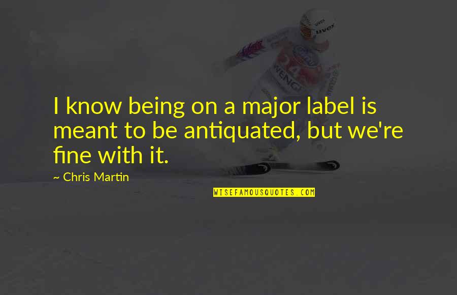 Instagram Edit Profile Quotes By Chris Martin: I know being on a major label is