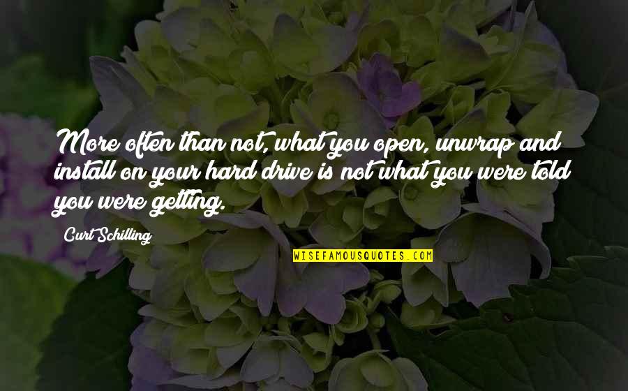 Install Quotes By Curt Schilling: More often than not, what you open, unwrap