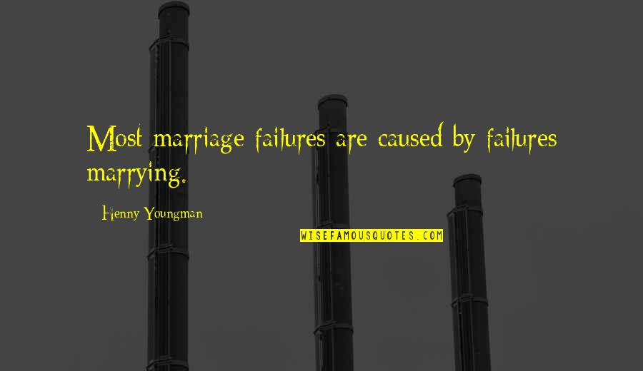 Installers Needed Quotes By Henny Youngman: Most marriage failures are caused by failures marrying.