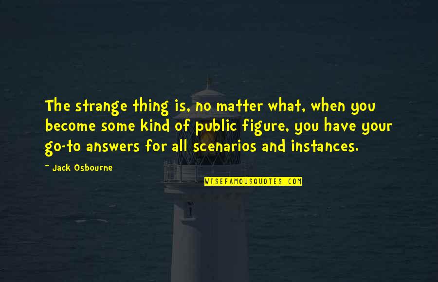 Instances Quotes By Jack Osbourne: The strange thing is, no matter what, when