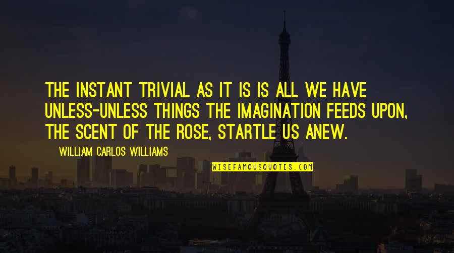 Instant Quotes By William Carlos Williams: The instant trivial as it is is all