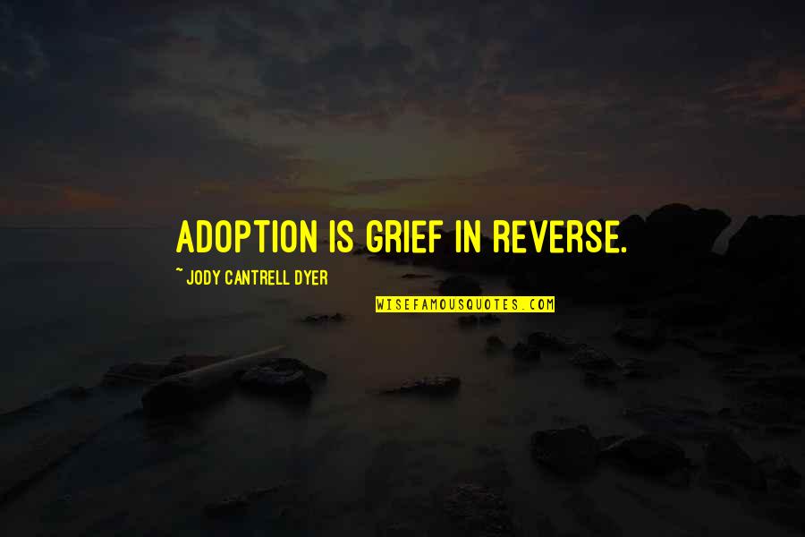 Instead Feminine Quotes By Jody Cantrell Dyer: Adoption is grief in reverse.