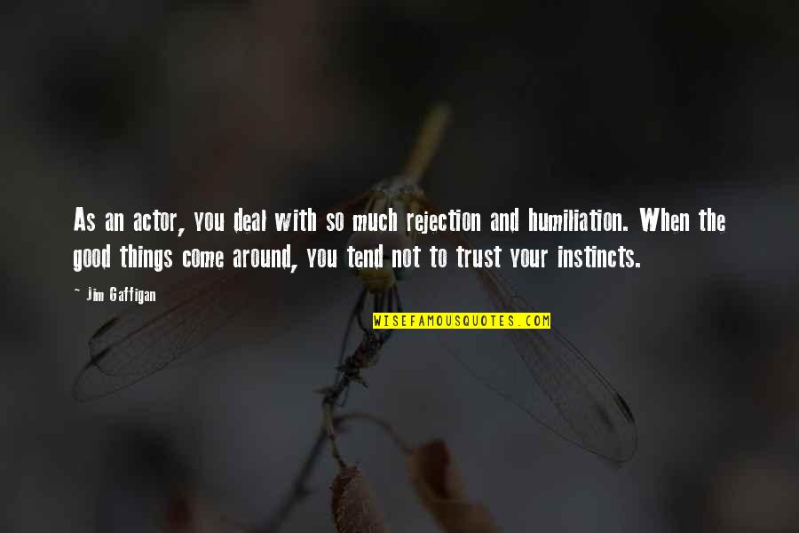 Instinct Trust Quotes By Jim Gaffigan: As an actor, you deal with so much