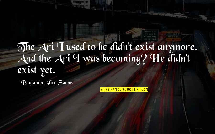 Institute For Healthcare Improvement Quotes By Benjamin Alire Saenz: The Ari I used to be didn't exist