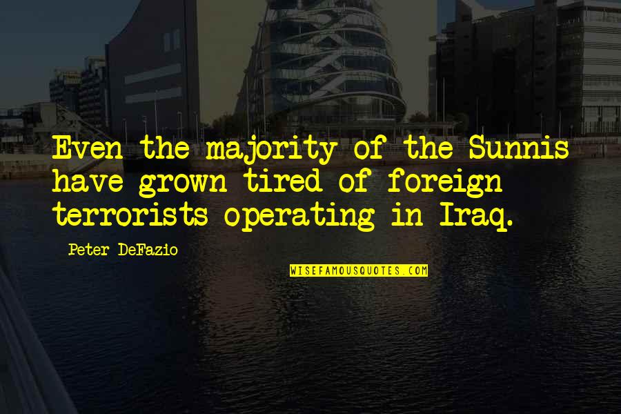 Institutionsare Quotes By Peter DeFazio: Even the majority of the Sunnis have grown