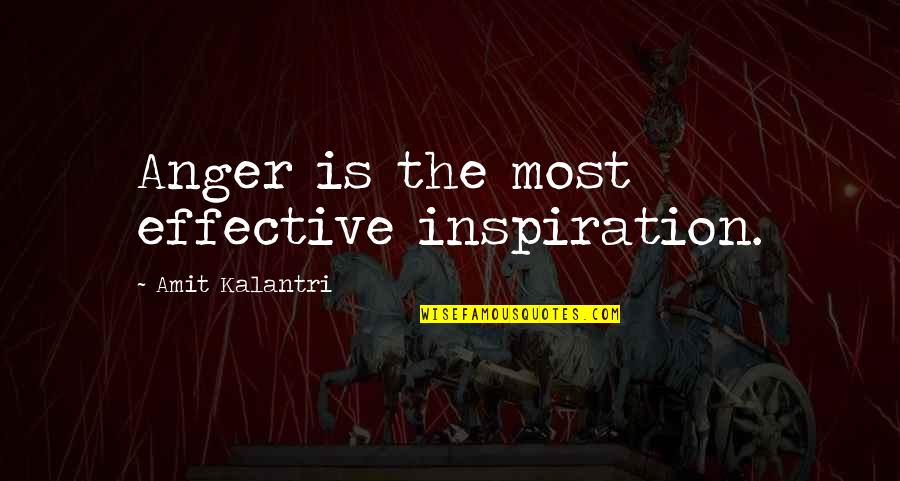 Instrumentalism Philosophy Quotes By Amit Kalantri: Anger is the most effective inspiration. Instrumentalism Philosophy Quotes By Amit Kalantri: Anger is the most effective inspiration.