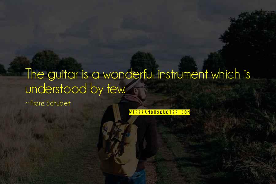 Instruments Quotes By Franz Schubert: The guitar is a wonderful instrument which is