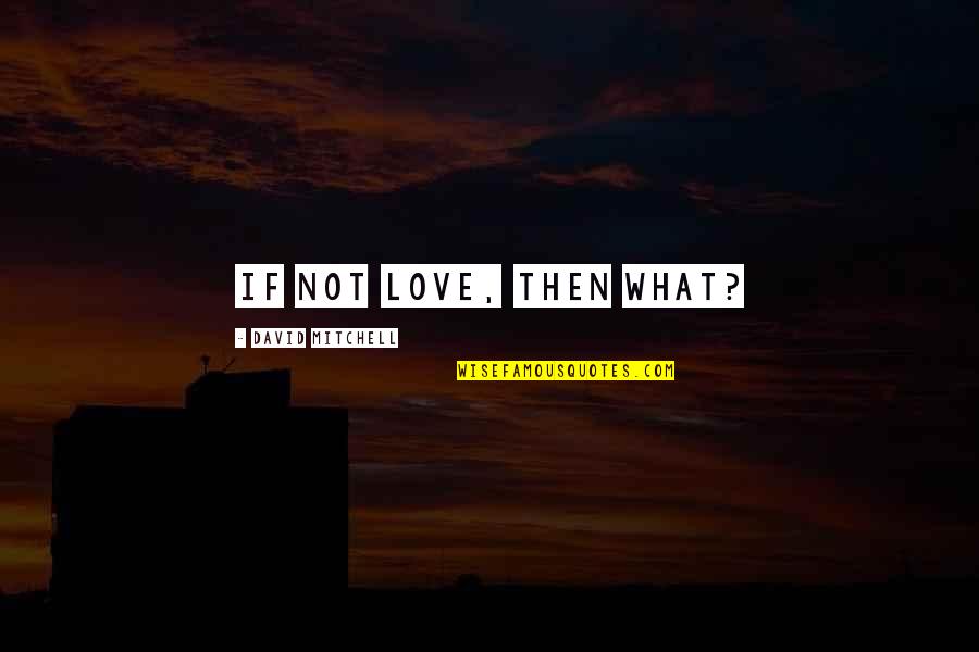 Insulso Definizione Quotes By David Mitchell: If not love, then what?