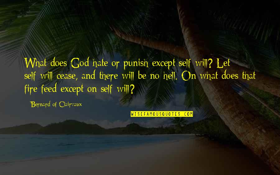 Insulsos Quotes By Bernard Of Clairvaux: What does God hate or punish except self-will?
