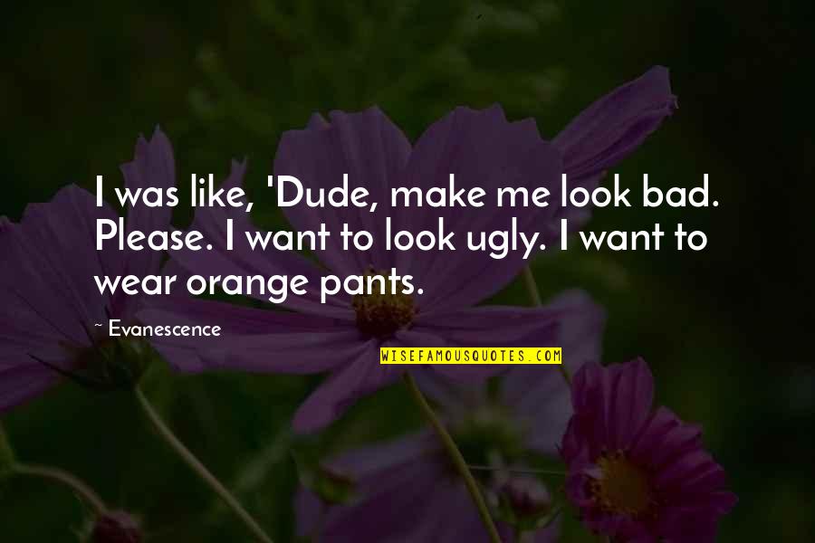 Insulter Femme Quotes By Evanescence: I was like, 'Dude, make me look bad. Insulter Femme Quotes By Evanescence: I was like, 'Dude, make me look bad.