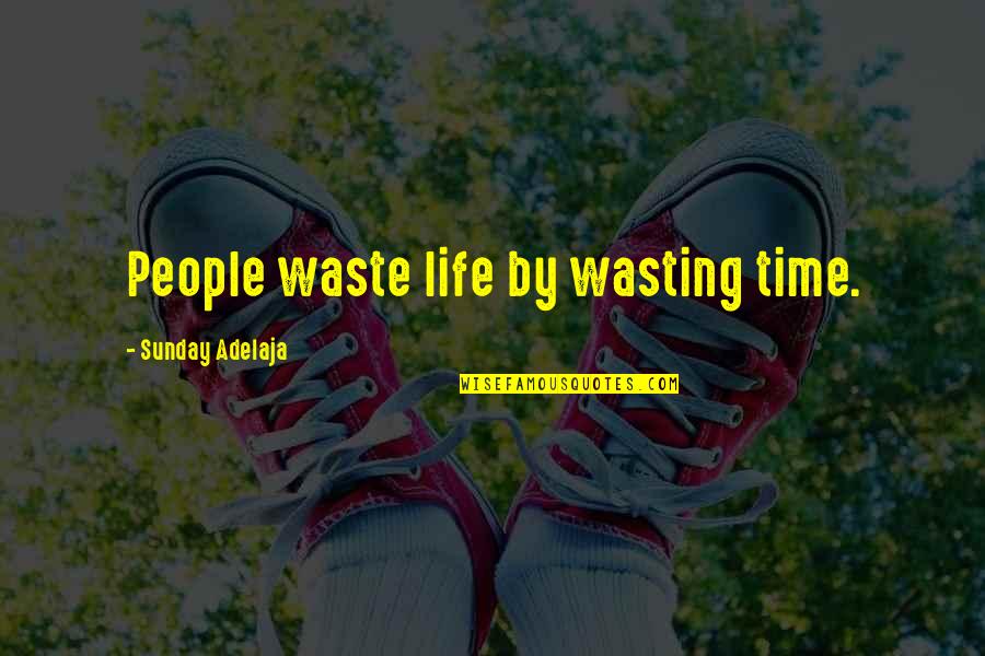 Insulting One's Intelligence Quotes By Sunday Adelaja: People waste life by wasting time.