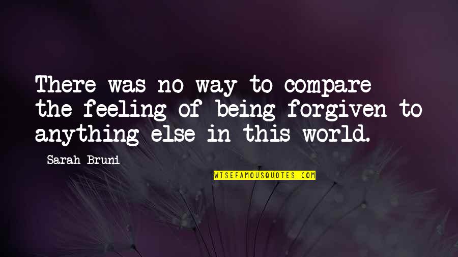 Insumision Quotes By Sarah Bruni: There was no way to compare the feeling