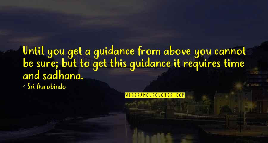 Insures Quotes By Sri Aurobindo: Until you get a guidance from above you Insures Quotes By Sri Aurobindo: Until you get a guidance from above you