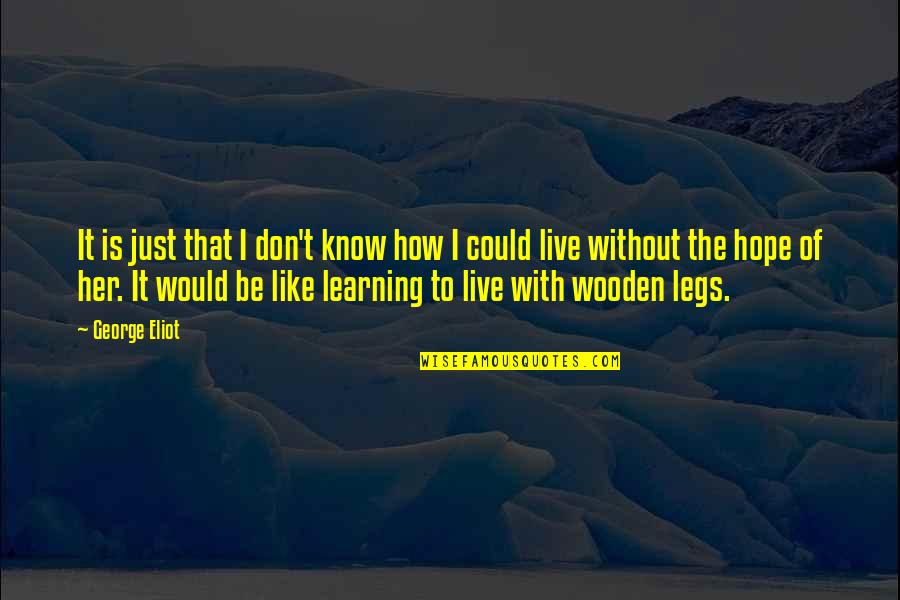 Intanto O Quotes By George Eliot: It is just that I don't know how Intanto O Quotes By George Eliot: It is just that I don't know how