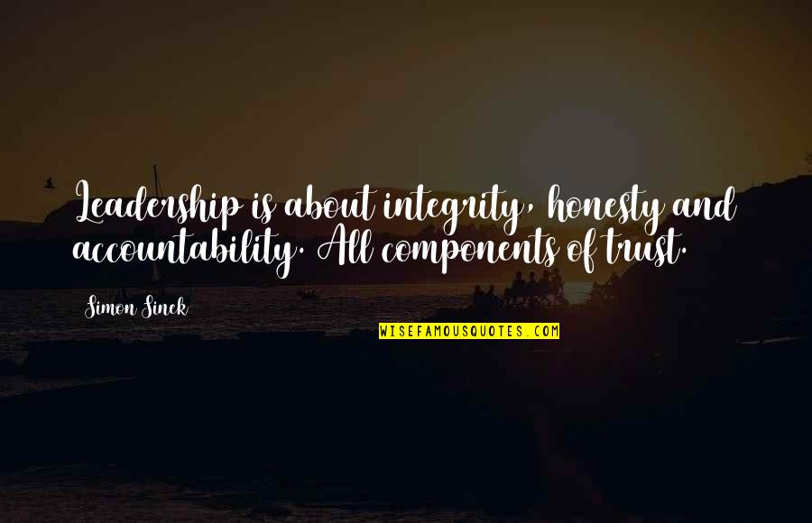 Integrity And Honesty Quotes By Simon Sinek: Leadership is about integrity, honesty and accountability. All