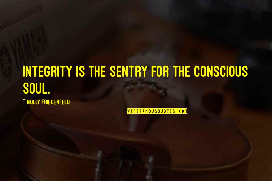 Integrity In Leadership Quotes By Molly Friedenfeld: Integrity is the sentry for the conscious soul.