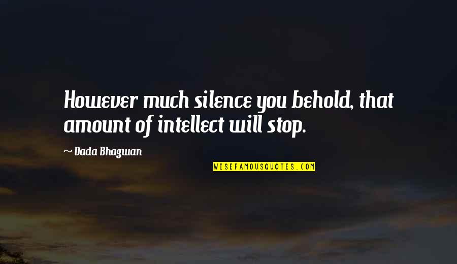 Intellect Quotes Quotes By Dada Bhagwan: However much silence you behold, that amount of
