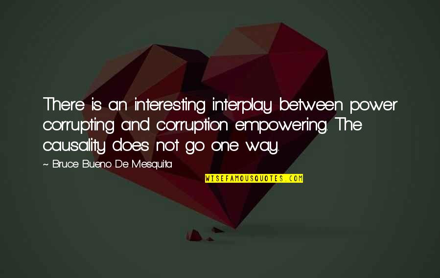Intellectual Revolution Quotes By Bruce Bueno De Mesquita: There is an interesting interplay between power corrupting