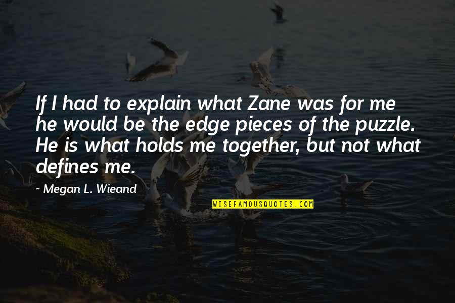 Intellectualize Example Quotes By Megan L. Wieand: If I had to explain what Zane was Intellectualize Example Quotes By Megan L. Wieand: If I had to explain what Zane was