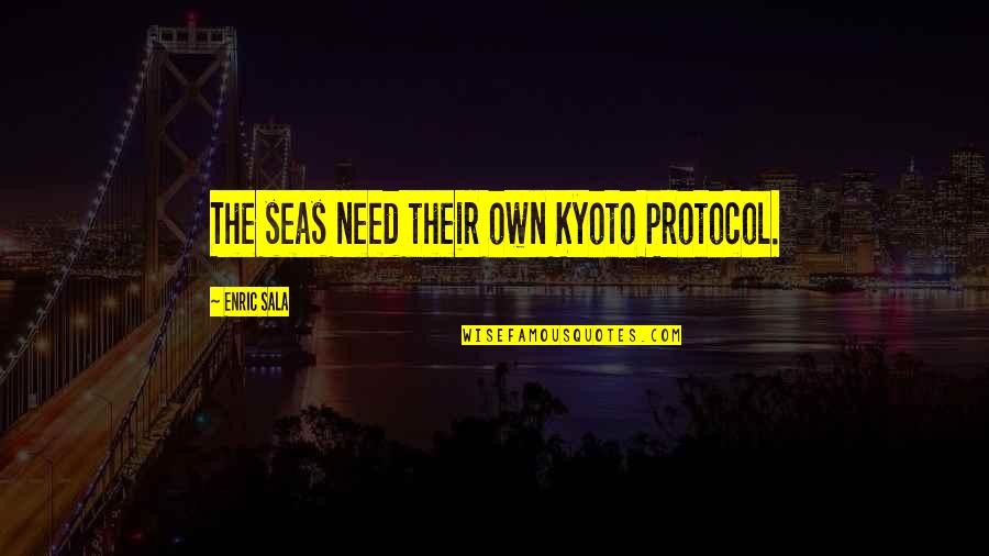 Intellent Quotes By Enric Sala: The seas need their own Kyoto Protocol.