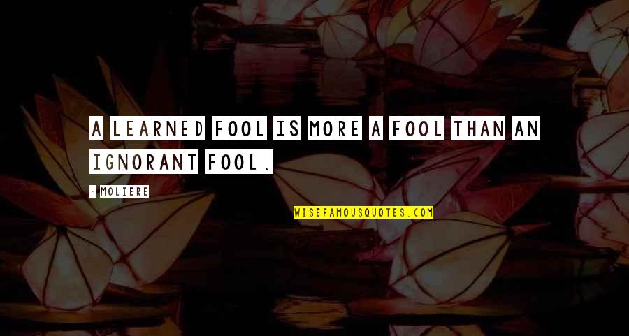 Intelligence And Ignorance Quotes By Moliere: A learned fool is more a fool than
