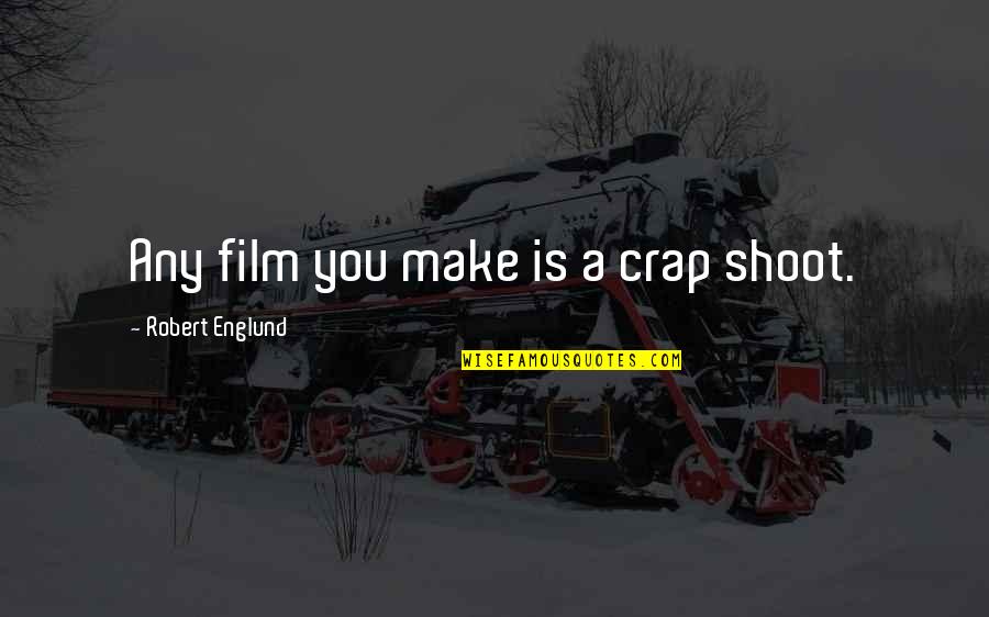 Intelligence And Learning Quotes By Robert Englund: Any film you make is a crap shoot.