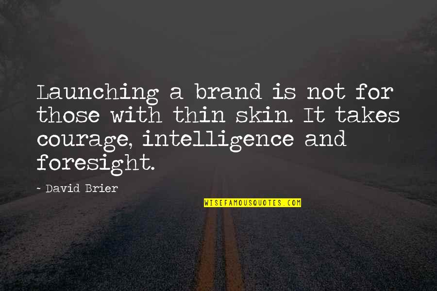 Intelligence And Success Quotes By David Brier: Launching a brand is not for those with
