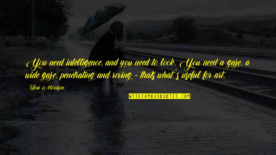 Intelligence Over Looks Quotes By Toni Morrison: You need intelligence, and you need to look. Intelligence Over Looks Quotes By Toni Morrison: You need intelligence, and you need to look.