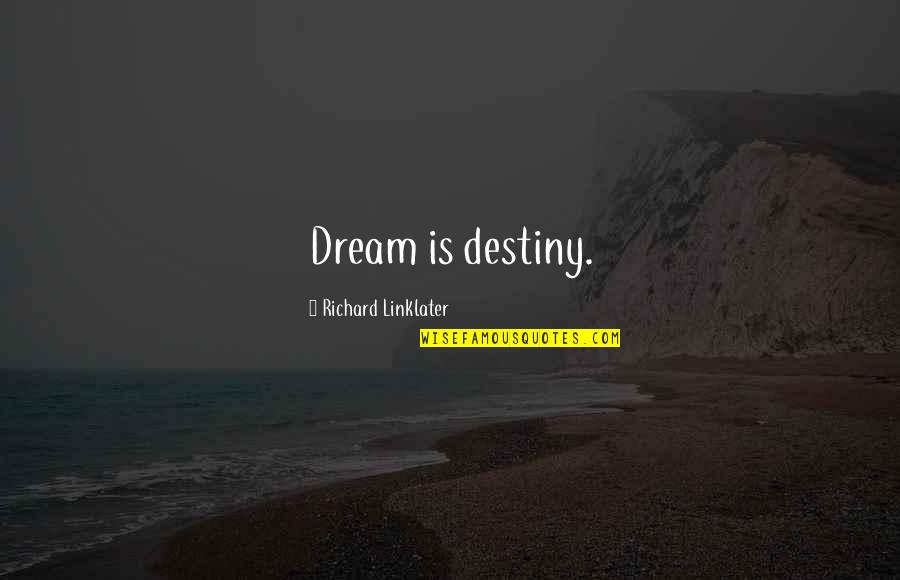 Intelligent And Attitude Quotes By Richard Linklater: Dream is destiny.