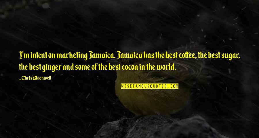 Intent The Quotes By Chris Blackwell: I'm intent on marketing Jamaica. Jamaica has the