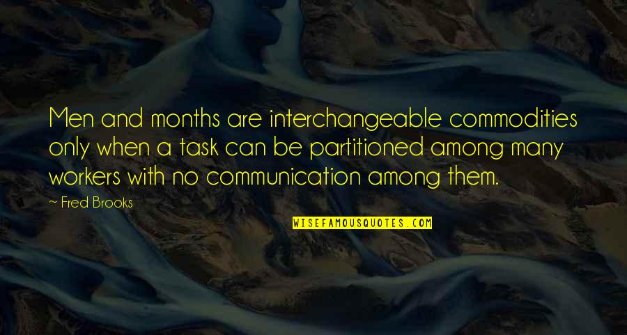 Interchangeable Quotes By Fred Brooks: Men and months are interchangeable commodities only when