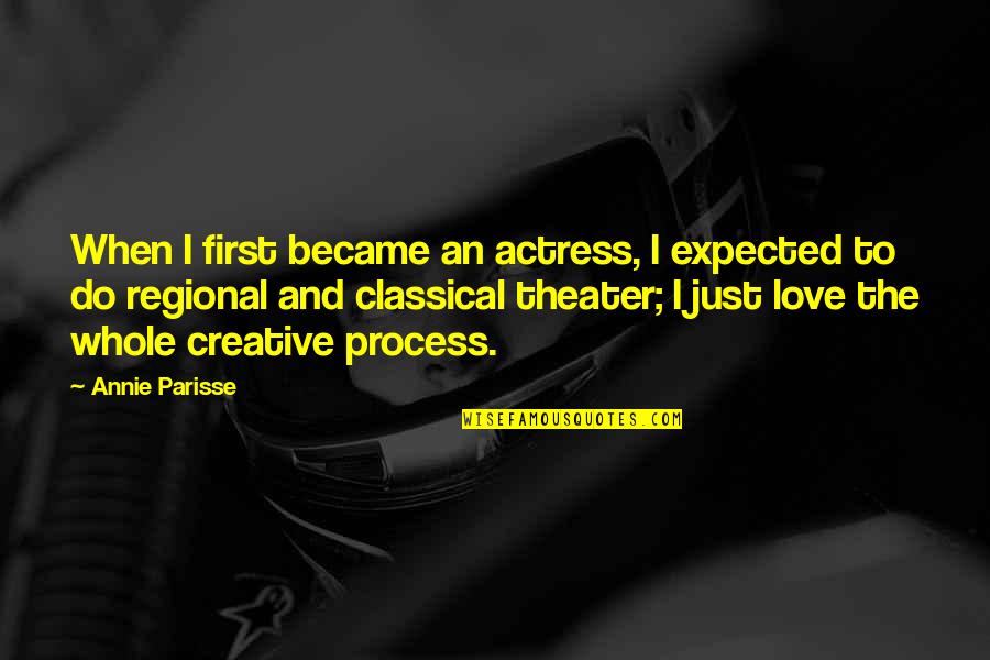Interconnexion Reseau Quotes By Annie Parisse: When I first became an actress, I expected