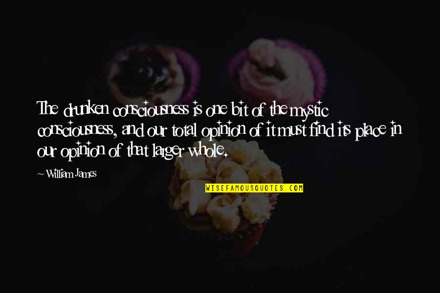 Intercultural Communications Quotes By William James: The drunken consciousness is one bit of the