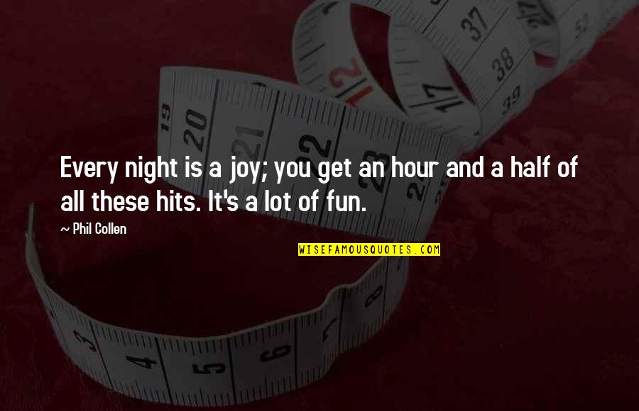 Interdictions Quotes By Phil Collen: Every night is a joy; you get an