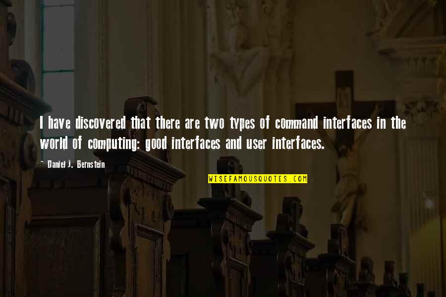 Interfaces In C Quotes By Daniel J. Bernstein: I have discovered that there are two types Interfaces In C Quotes By Daniel J. Bernstein: I have discovered that there are two types