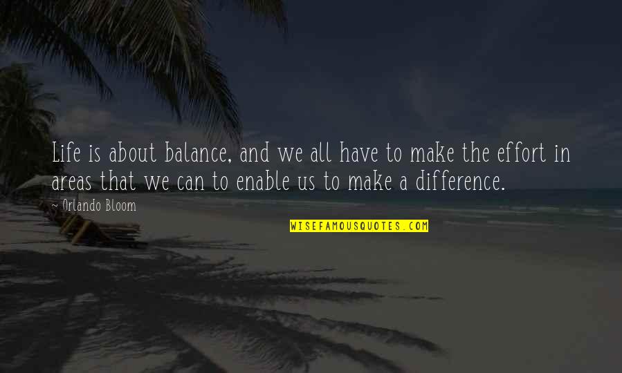 Intermeshed Synonym Quotes By Orlando Bloom: Life is about balance, and we all have