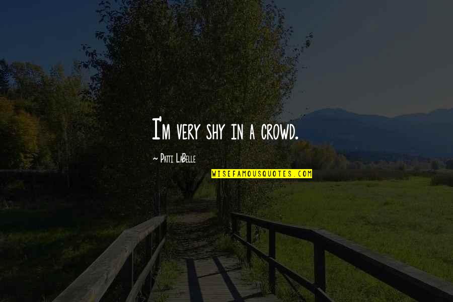 Internal Regulations Quotes By Patti LaBelle: I'm very shy in a crowd. Internal Regulations Quotes By Patti LaBelle: I'm very shy in a crowd.