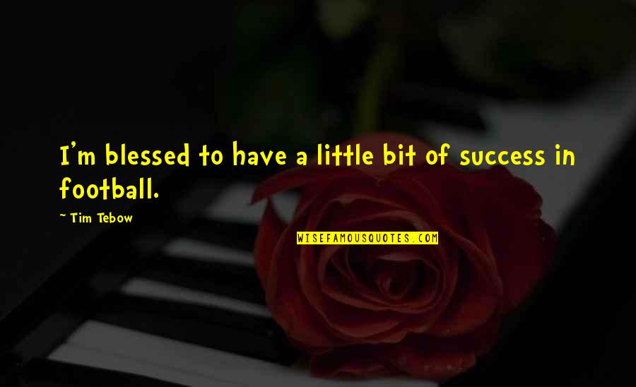 Internal Regulations Quotes By Tim Tebow: I'm blessed to have a little bit of