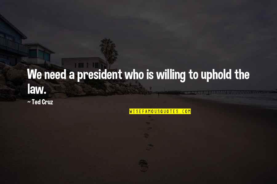 Internalist Vs Family Doctor Quotes By Ted Cruz: We need a president who is willing to