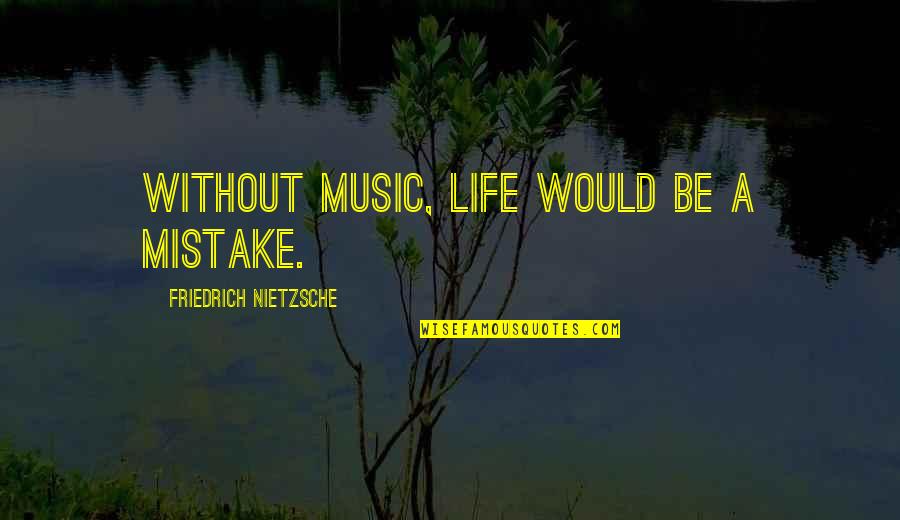 International Zone Quotes By Friedrich Nietzsche: Without music, life would be a mistake.