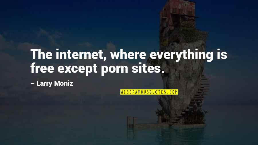 Internet And Books Quotes By Larry Moniz: The internet, where everything is free except porn