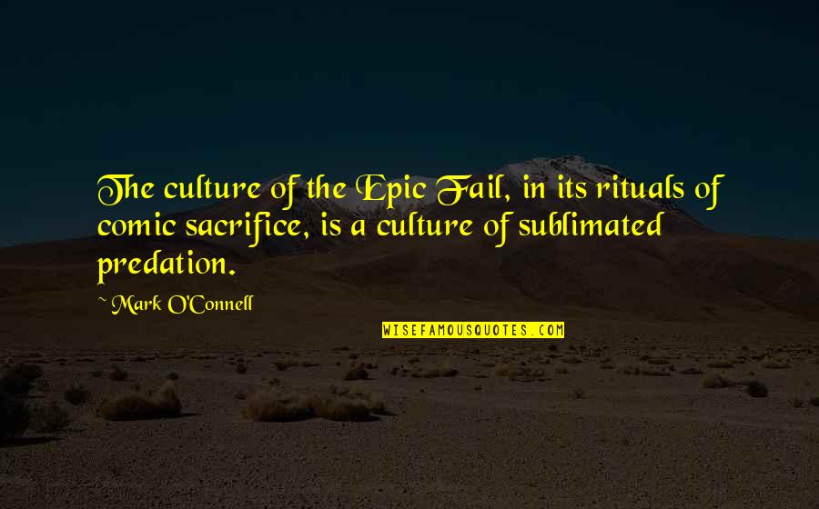 Internet Culture Quotes By Mark O'Connell: The culture of the Epic Fail, in its