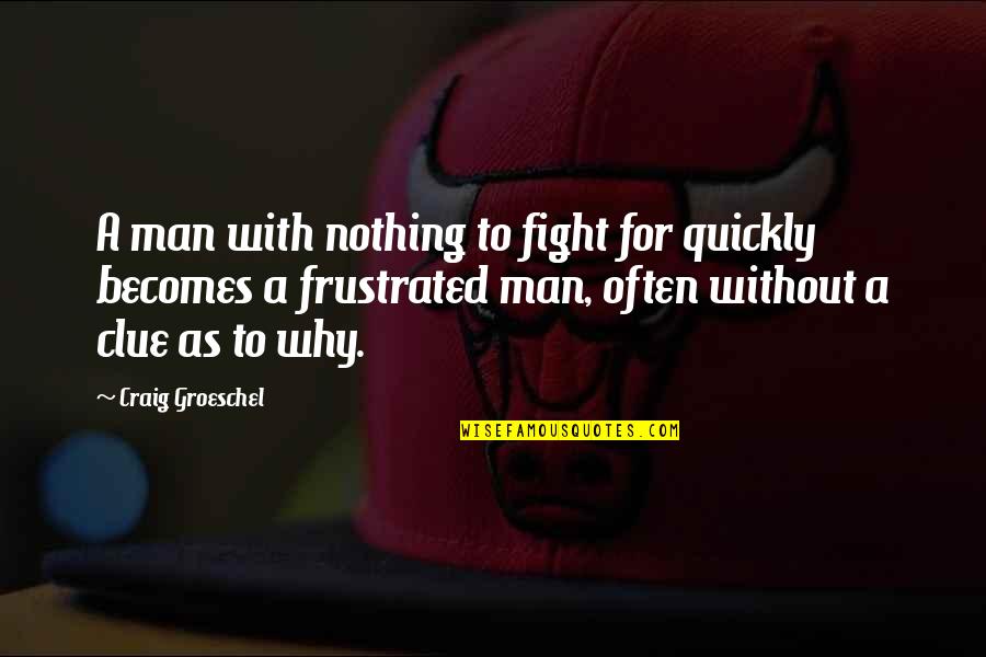 Intersperse Sentence Quotes By Craig Groeschel: A man with nothing to fight for quickly Intersperse Sentence Quotes By Craig Groeschel: A man with nothing to fight for quickly